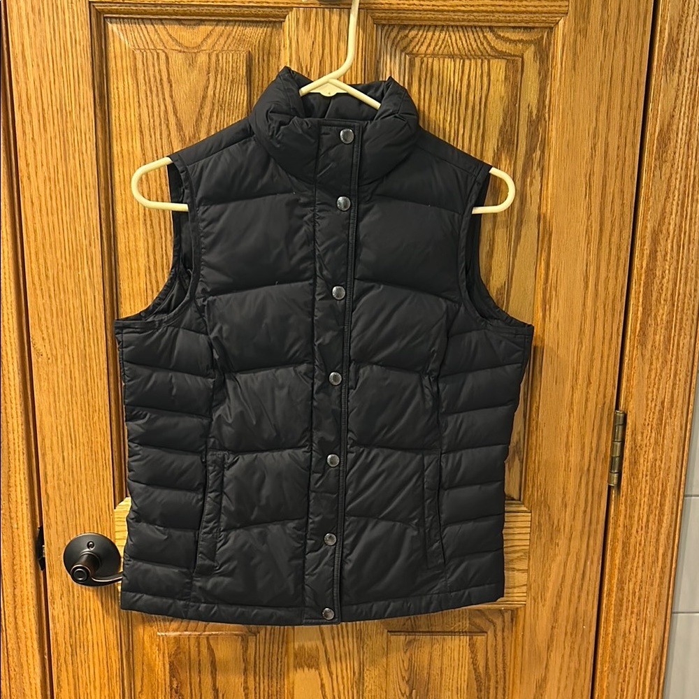Lands' End Black Quilted Puffer Vest
